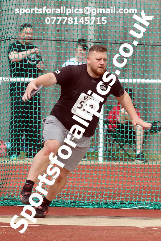 Discus, 2021 NECAA Middlesbrough Open Meting, Sunday, May 9th. Photo: David T. Hewitson/Sports for All Pics